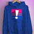 Bisexual Pride Flag Exclamation Point Hoodie - Royal Blue